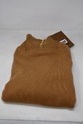 An as new Burberry Beckley zip necked sweater (L - RRP £250).