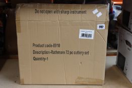 A boxed as new Belleek Living Rathmore 72-piece cutlery set.