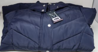 A ladies as new Mark Todd Deluxe long padded coat (L).