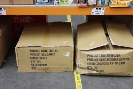 A Fonz office chair in black and a Postura vista office chair in charcoal (Both boxed).