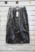 An as new Set Clothing leather skirt with slit detail (Size 38 - RRP €190).