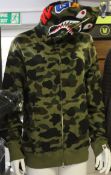 An as new A Bathing Ape 1st camo shark full zip hoodie (L).