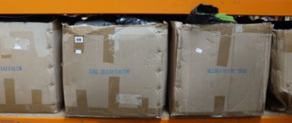 A large quantity of fabric wall hanging organisers (Approximately 50 items).