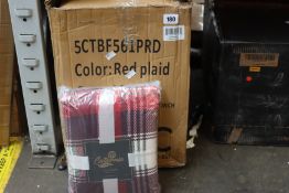 Sixteen as new Catalonia premium blankets in red plaid.