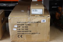 Twelve boxed as new CAPRI 4W LED Emergency Bulkheads M3 (CAP/4/LED/EM/M).