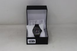 An as new Swiss Made Leica solar powered watch in black/grey.