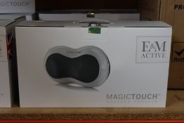 A boxed as new E & M Active Magic Touch Massage Cushion (RRP £118) https://emactive.com/em-active/