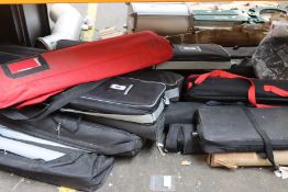 A small quantity of pre-owned advertising stands.