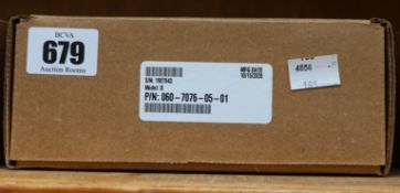 A boxed Honeywell model D load cell (Part no: 060-7076-05-01, calibration certificate included).