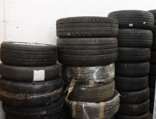 A large quantity of pre-owned tyres.