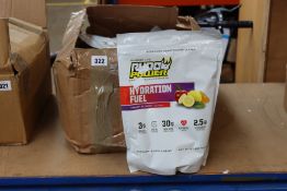 Sixteen packs of Ryno Power Hydration Fuel Fruit Punch Non-GMO sports supplements (907g each, MFR