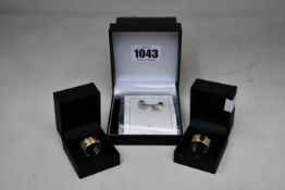 Paula Bolton jewellery to include: two Hoffman Inspirations rings (RPS9910AMB), two Bahaus