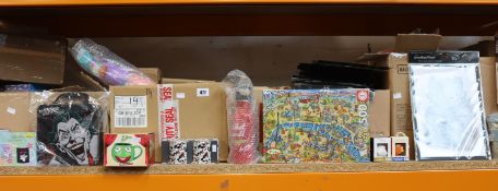 Assorted as new British film/TV novelties to include mugs, lunch boxes, drawings and puzzles from