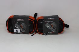 Five pairs of as new Nortec ALP20 Micro Crampons.