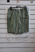 A pair of as new Sies Marjan Sterling reflective shorts in leek (Size 30 - RRP £900).