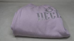 Ten pairs of ladies as new Named Collective Bad Decisions sweatpants in lilac (M).