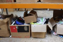 Four boxes of miscellaneous items.