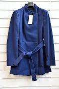 An as new French Connection platform felt crossover coat (Size 10 - RRP £190).