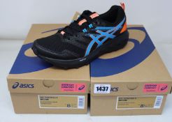 Two pairs of as new Asics Gel-Sonoma 6 trainers (UK 7, 7.5).