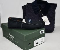 An as new Barbour Heritage Liddesdale quilted jacket (M) and a pair of Barbour Barb31500 shoes (UK