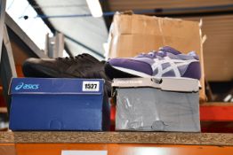 A pair of as new Asics Gel-Contend 5 SL FO (UK 9.5) and Asics Tiger Tarther OG (UK 7).