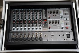An as new Europower PMP580s 10-channel 500w power mixer in a flight case.