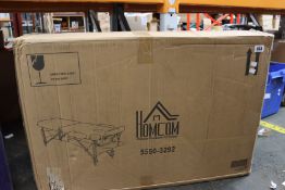 A boxed as new HomCom Portable Folding Massage Table (5550-3292).