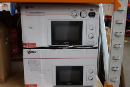 Two boxed Igenix IG2071 20ltr Capacity Microwave Ovens.