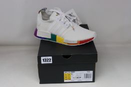 A pair of as new Adidas NMD_R1 Pride trainers (UK 5.5).