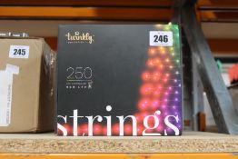 A boxed as new Twinkly 250 App Controlled RGB LED Strings.