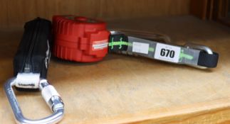 A Honeywell Miller TurboLite Edge Fall Arrest Block.