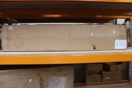 A boxed Dormeo Options hybrid double mattress.