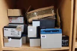 A large quantity of batteries.