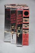 Twenty two boxed as new Benefit Goof Proof Brow Pencils in various shades (.34g).