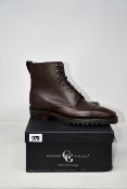 A pair of men's boxed as new Gaziano & Girling Urban Commando Boots in Brown English Grain (TG73,