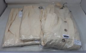 Three as new Iris & Ink Adrienne belted crinkled-crepe midi dresses (Sizes 4, 12, 14 - RRP £68