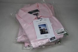 Four women's as new Desmond & Dempsey L'Oiseau Royal Embroidery Pink lounge shirts (All S).