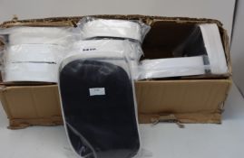 Ten packaged as new unbranded black/brown hair pieces with weaving caps.