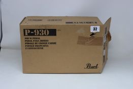 An as new Pearl P-930 drum pedal.
