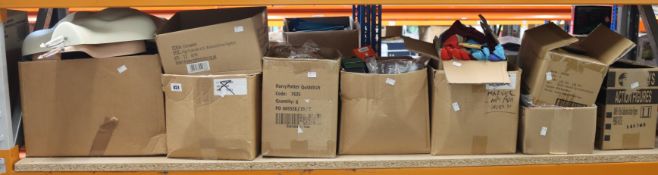 Assorted as new British film/TV novelties to include cufflinks, t-shirts, socks and umbrellas from