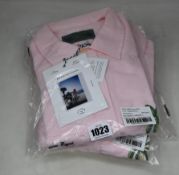 Four women's as new Desmond & Dempsey L'Oiseau Royal Embroidery Pink lounge shirts (All S).