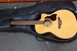 A pre-owned Crafter GAE8/N Electro- Acoustic Guitar with gig bag (Good condition).