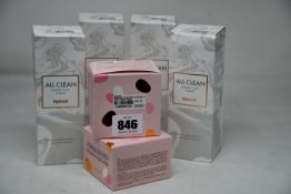Two Heimish 60pce Hydrogel eye patch rose water and five Heimish All Clean white clay foam (5 x
