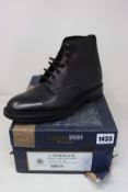 A pair of as new Loake Sedbergh black grain calf leather boots (UK 7).