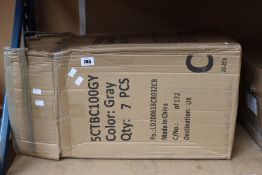 Seven boxed as new Catalonia Premium cape Blankets in grey.