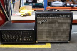 A Peavey MP 600 powered mixer and a Hiwatt Maxwatt 40fx amplifier, both pre-owned.