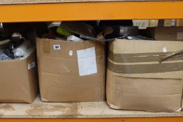 Four boxes of miscellaneous items.