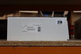 A boxed Crosswater Waldorf white lever 3 hole basin mixer.