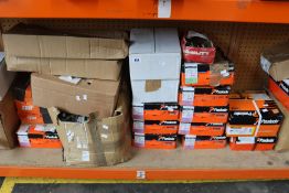 A large quantity of assorted nails, brads and fasteners to include Paslode, Spit and Stanley.