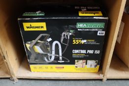 A pre-owned Wagner Control Pro 150 electric airless paint sprayer.